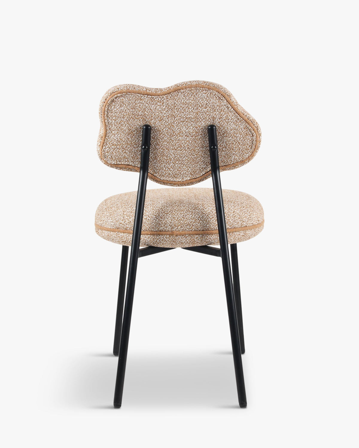 Chaise, Jaune moucheté & métal noir