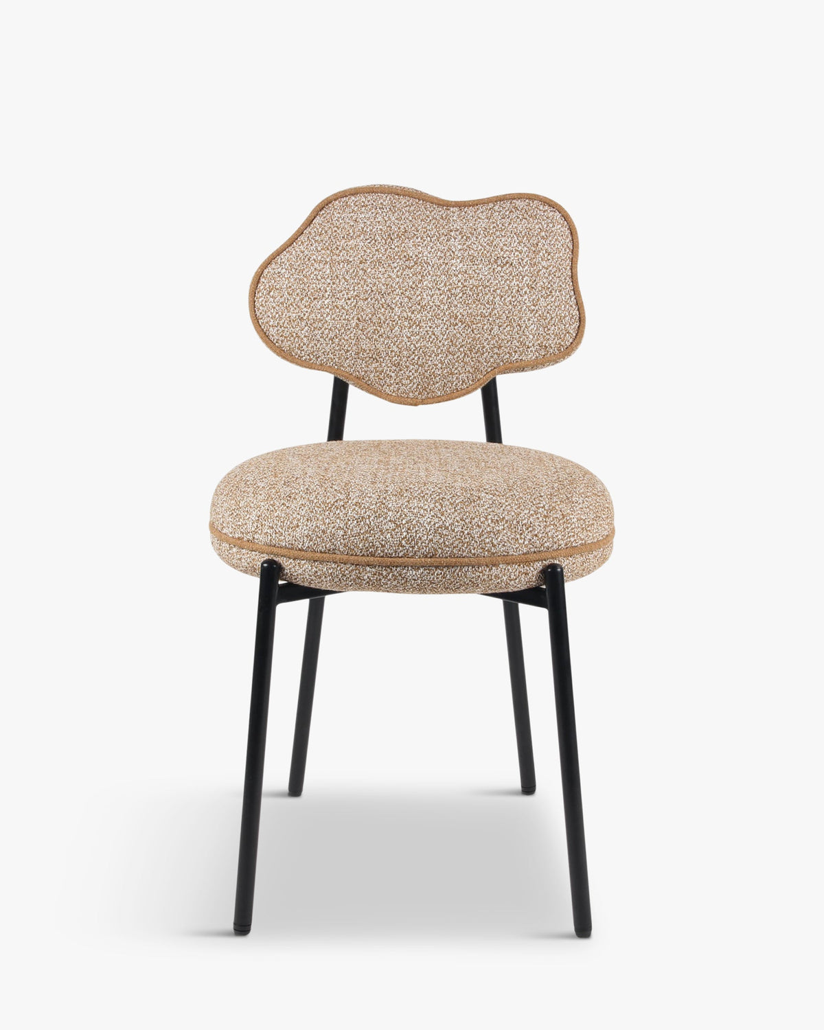 Chaise, Jaune moucheté & métal noir