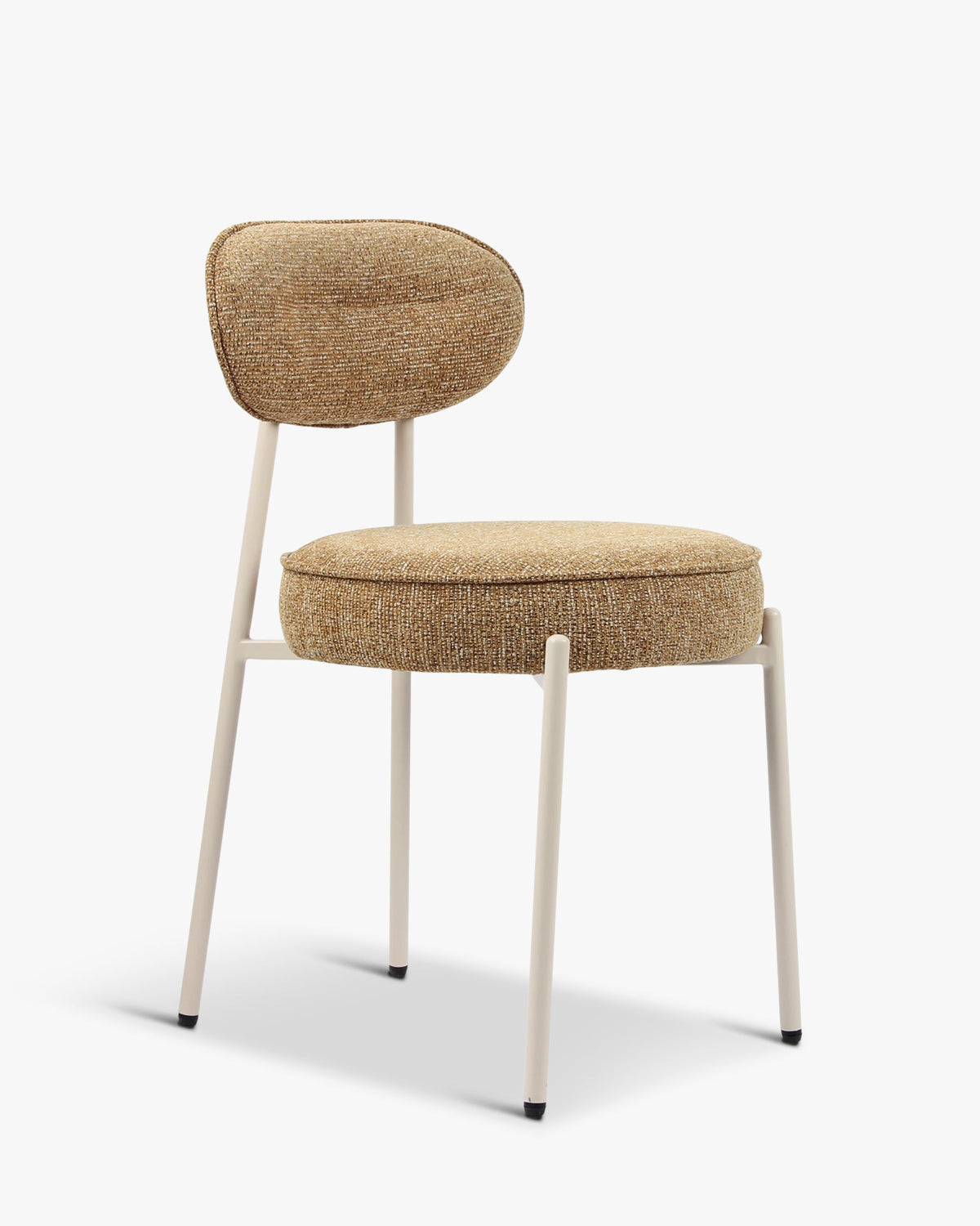 Chaise, Tweed marron chêne & fer beige