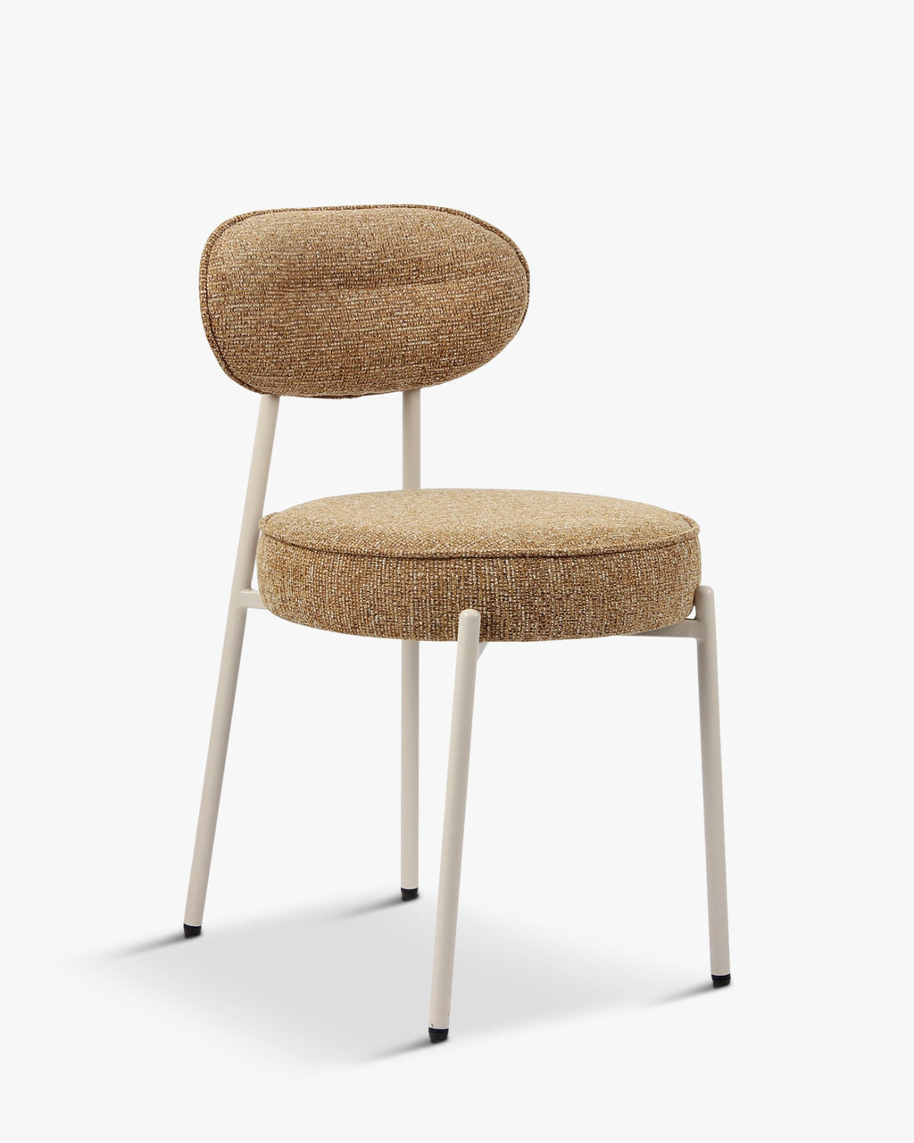 Chaise, Tweed marron chêne & fer beige