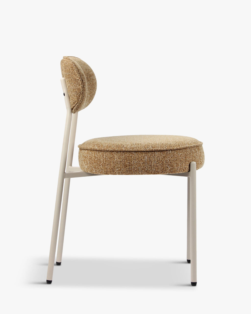 Chaise, Tweed marron chêne & fer beige