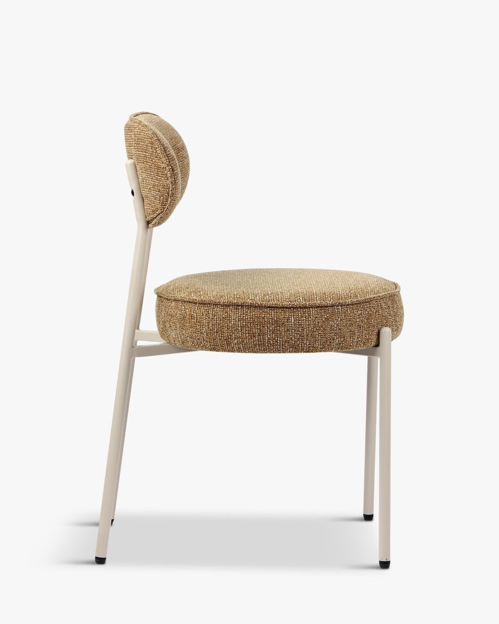 Chaise, Tweed marron chêne & fer beige