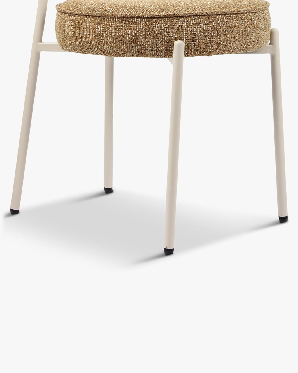 Chaise, Tweed marron chêne & fer beige