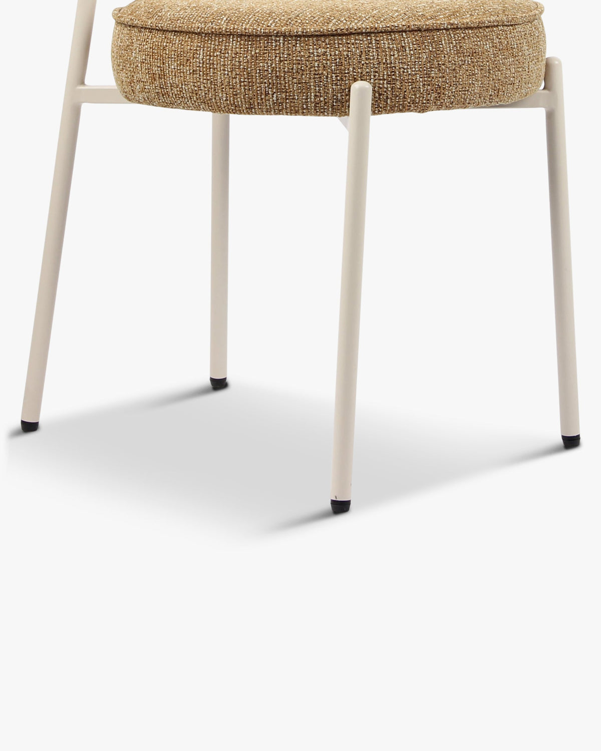 Chaise, Tweed marron chêne & fer beige
