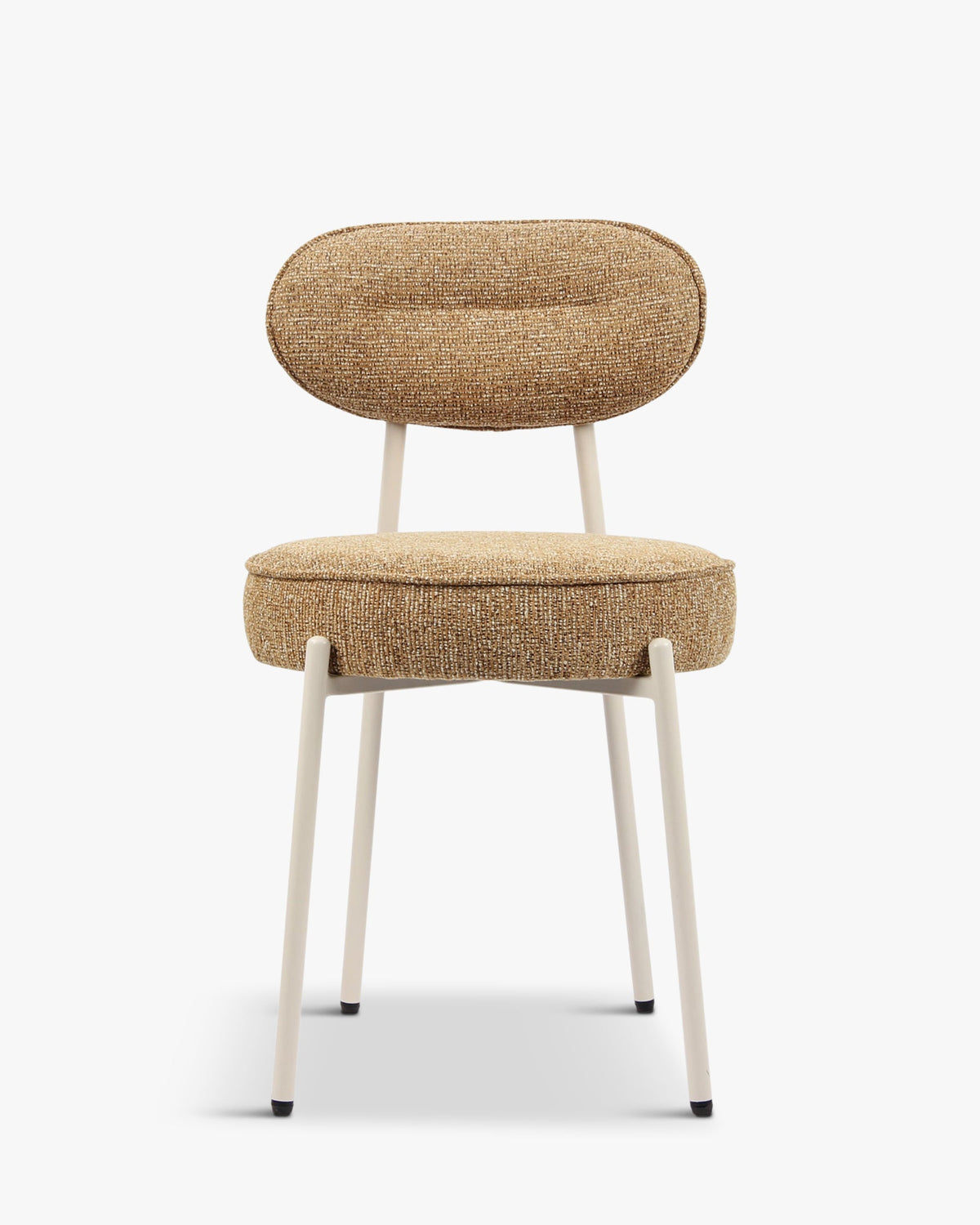 Chaise, Tweed marron chêne & fer beige