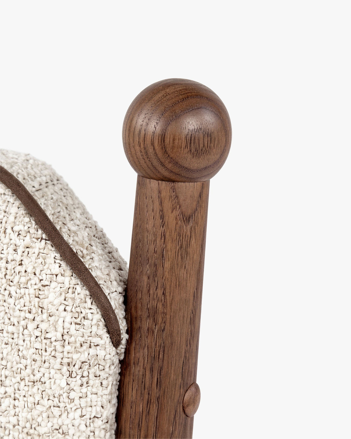 Chaise, Tweed écru meringue & Frêne massif
