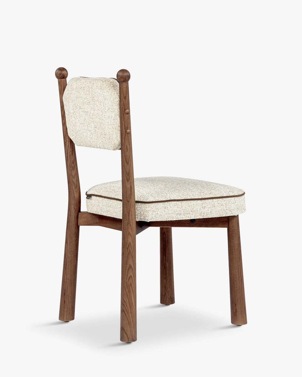 Chaise, Tweed écru meringue & Frêne massif
