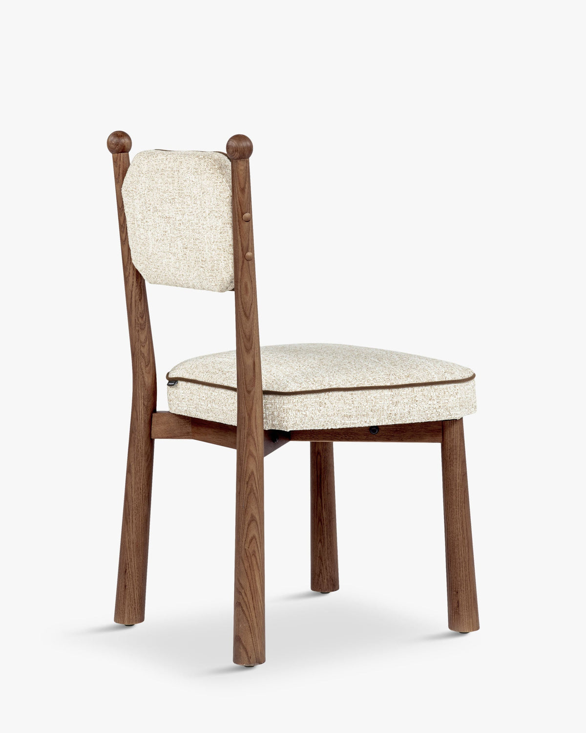Chaise, Tweed écru meringue & Frêne massif