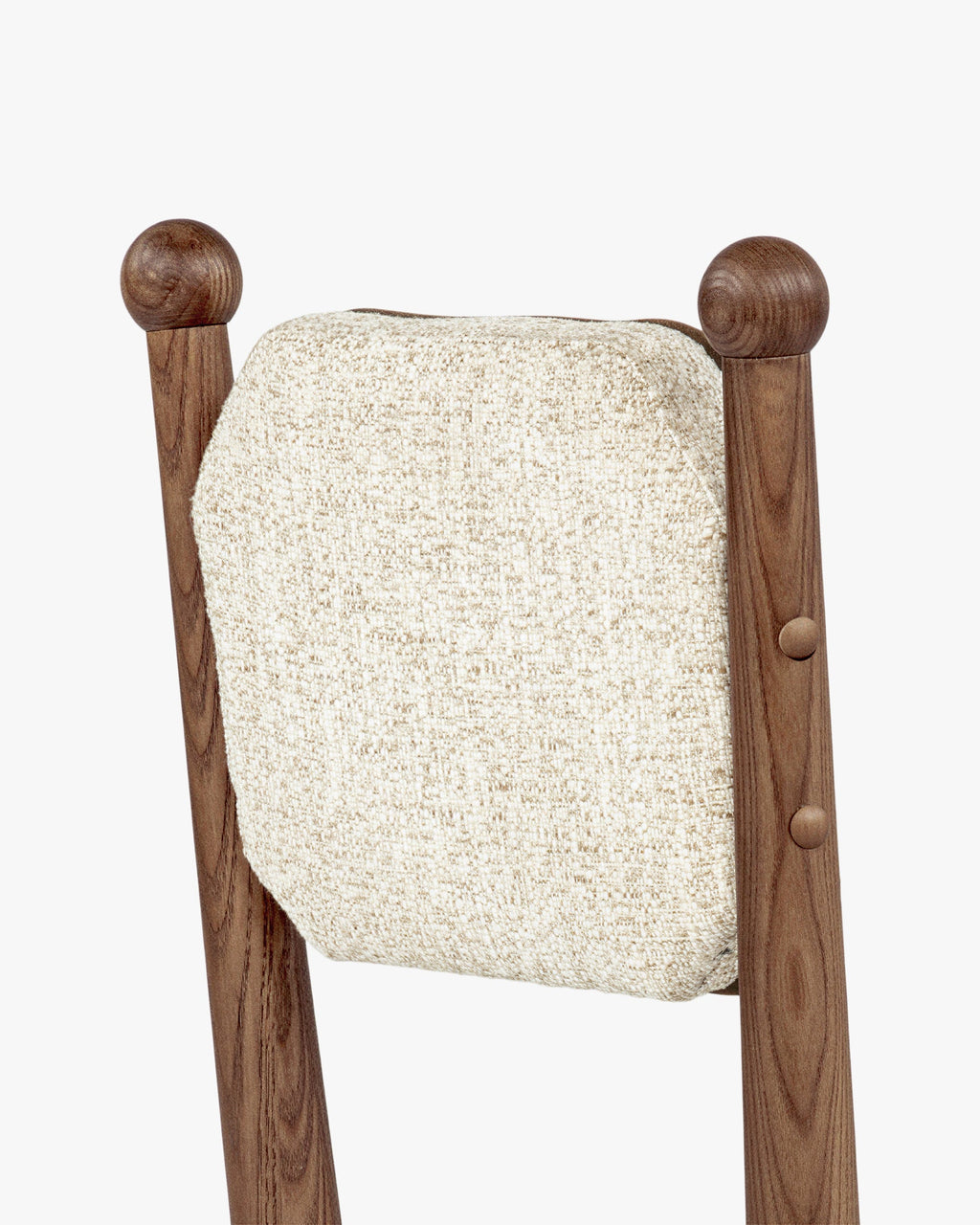 Chaise, Tweed écru meringue & Frêne massif