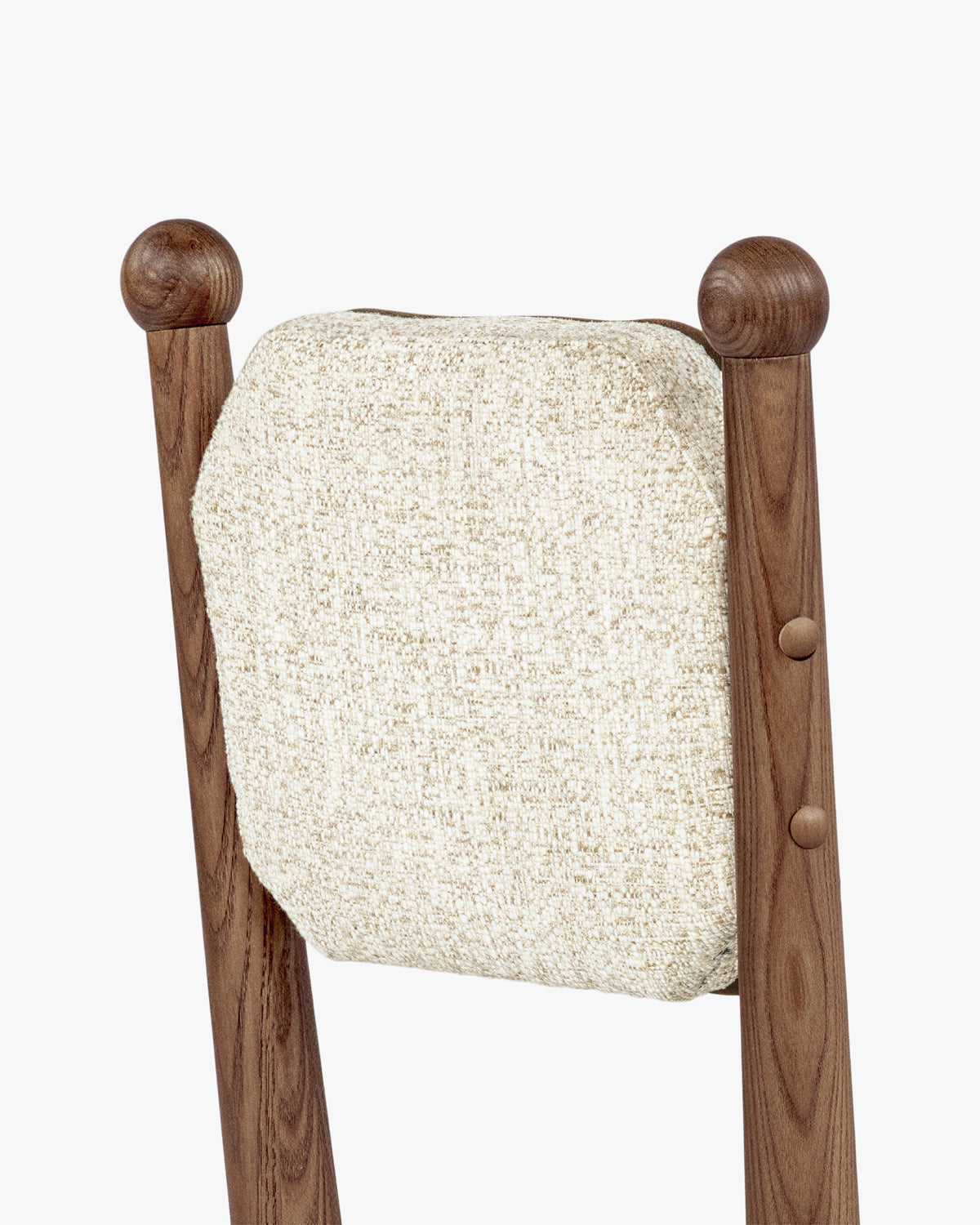 Chaise, Tweed écru meringue & Frêne massif