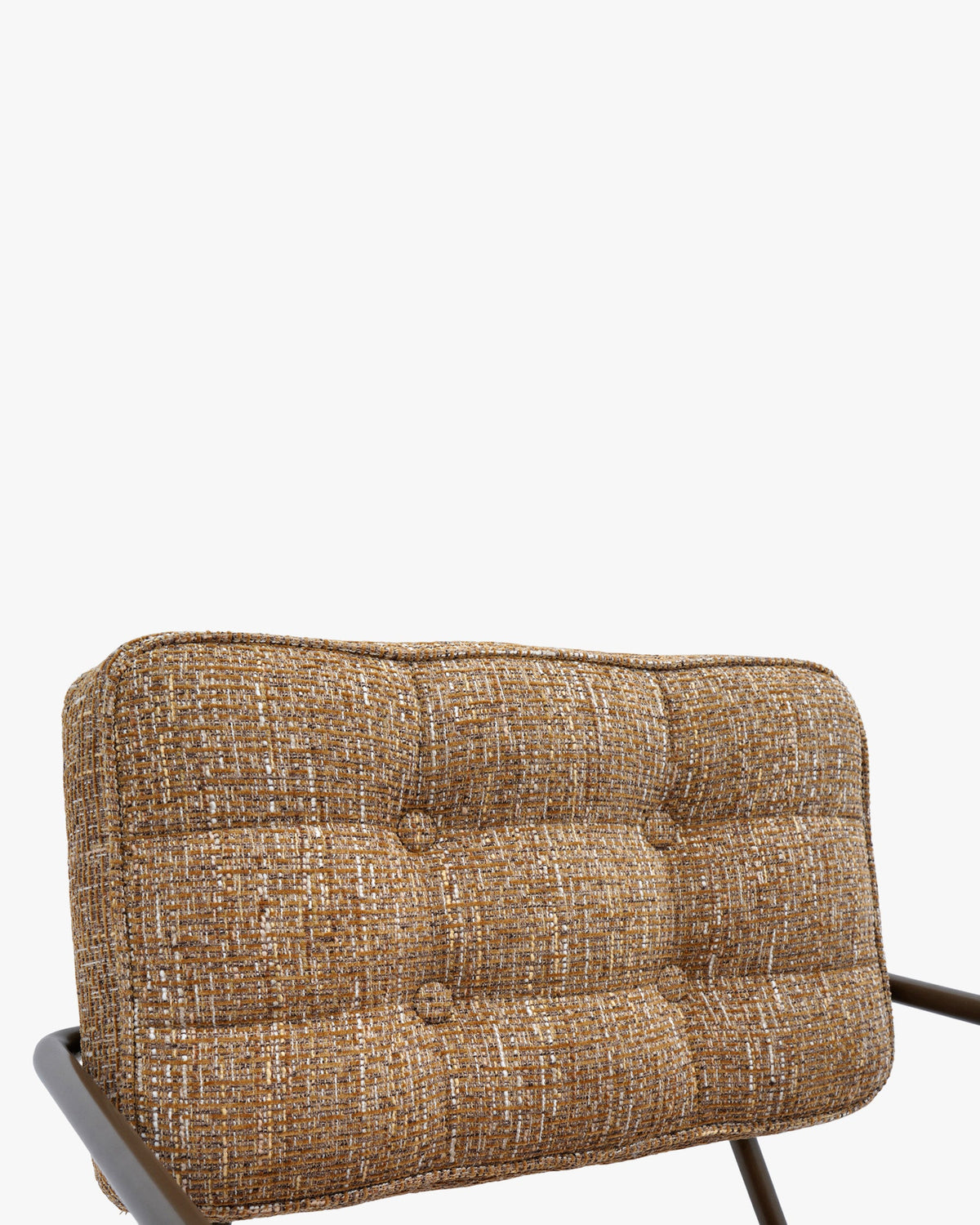 Chaise, Tweed marron ristretto & Métal bronze