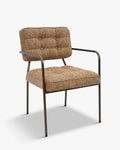 Chaise, Tweed marron ristretto & Métal bronze