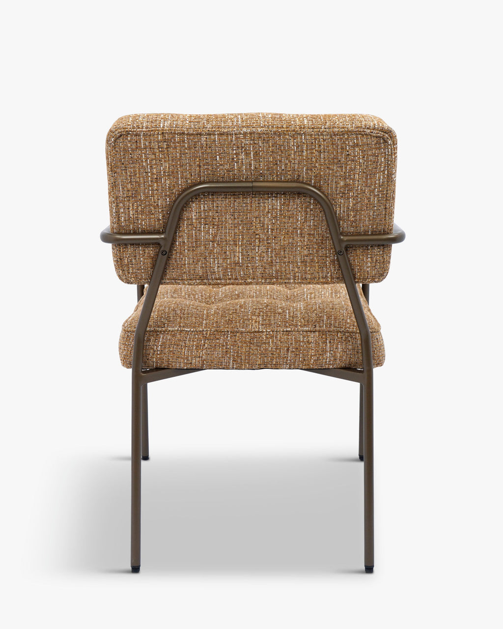Chaise, Tweed marron ristretto & Métal bronze
