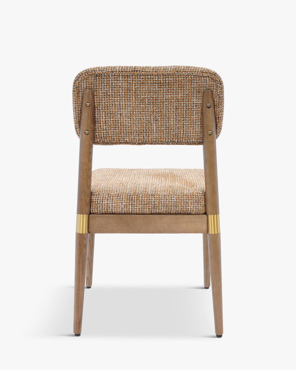 Chaise, Tweed Marron Caramel & Frêne massif
