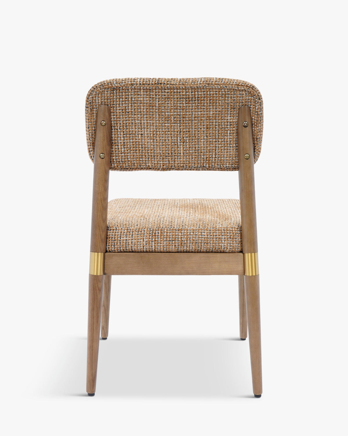 Chaise, Tweed Marron Caramel & Frêne massif