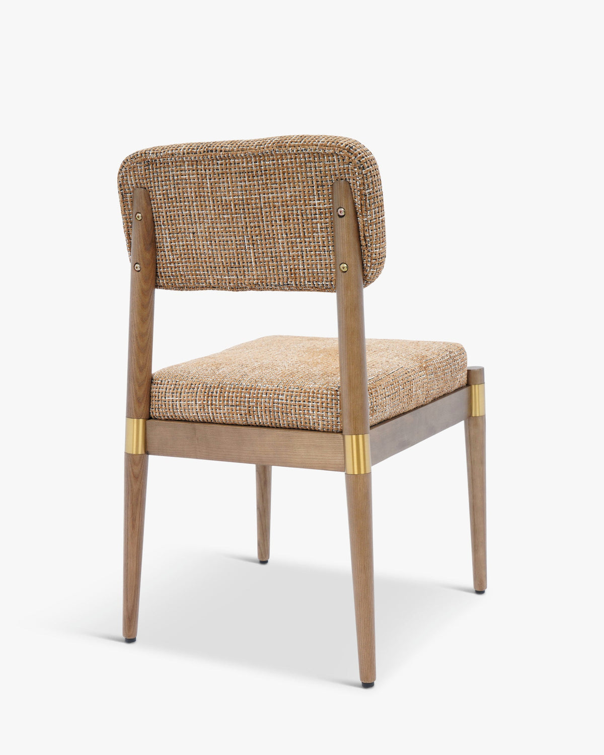 Chaise, Tweed Marron Caramel & Frêne massif