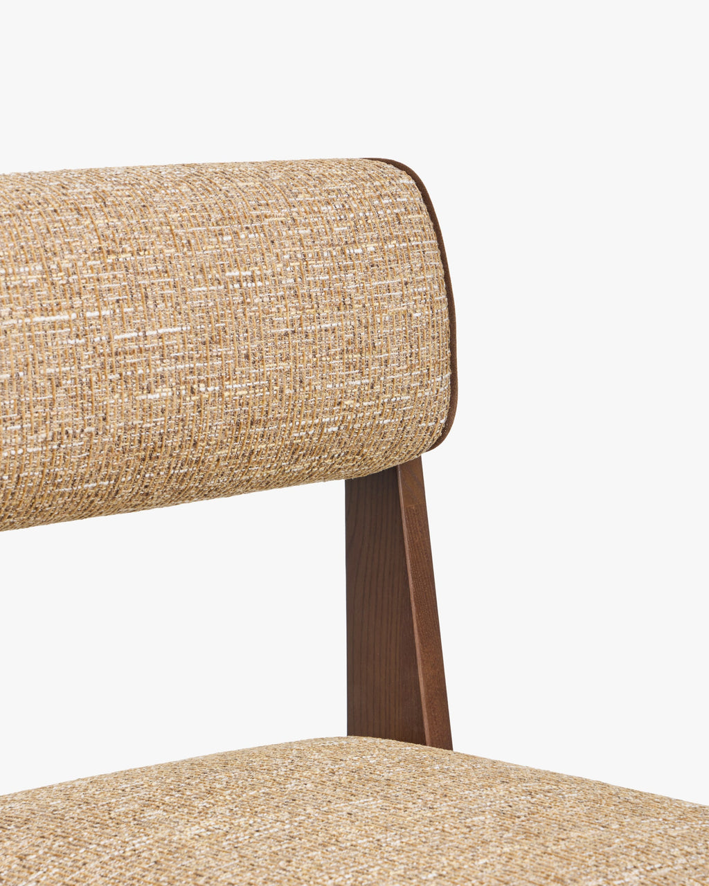 Chaise, Tweed marron ristretto & Frêne massif