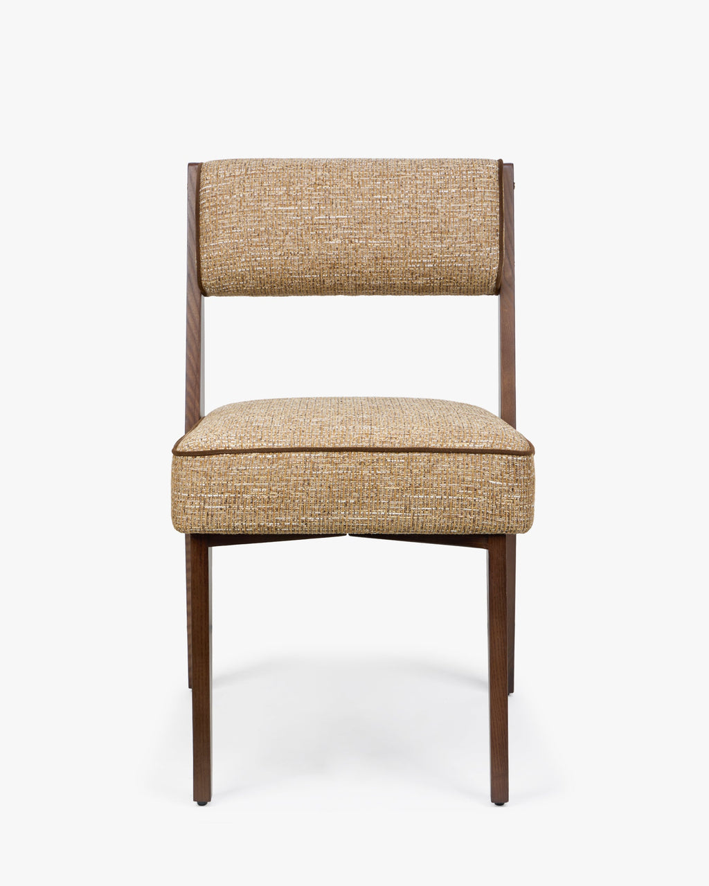 Chaise, Tweed marron ristretto & Frêne massif