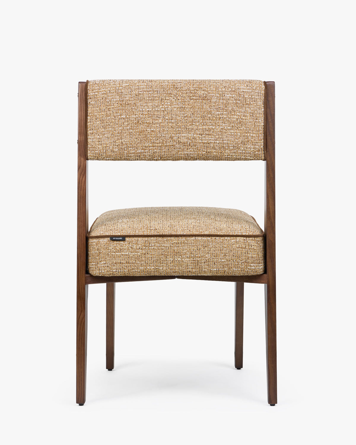 Chaise, Tweed marron ristretto & Frêne massif